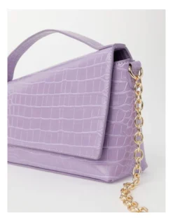 Shelby Croc Shoulder Bag In Lilac -Myer Clothing Shop 968078350 6 720x928