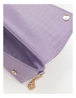 Shelby Croc Shoulder Bag In Lilac -Myer Clothing Shop 968078350 7 720x928