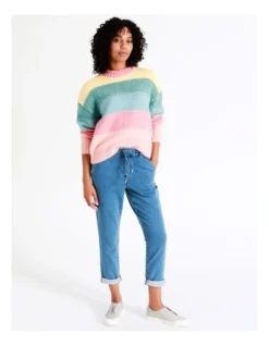 Recycled Blend Colourblock Jumper In Assorted -Myer Clothing Shop 968090140 3 720x928