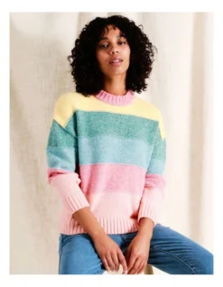 Recycled Blend Colourblock Jumper In Assorted -Myer Clothing Shop 968090140 4 720x928