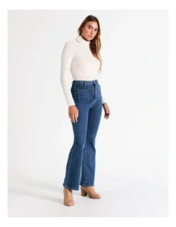 Recycled Blend Ava Flare Jean In Mid Blues -Myer Clothing Shop 968105440 5 720x928