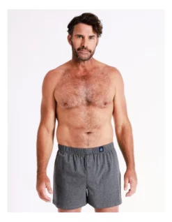 2 Pack Loose Knit Boxer Shorts In Marle -Myer Clothing Shop 968198050 5 720x928