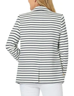 Riviera Stripe Blazer In Navy Multi -Myer Clothing Shop 968266360 6 720x928