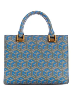 Guess Atene Logo Satchel Bag In Aqua 7 Guess Atene Logo Satchel Bag In Aqua -Myer Clothing Shop 968291920 4 720x928