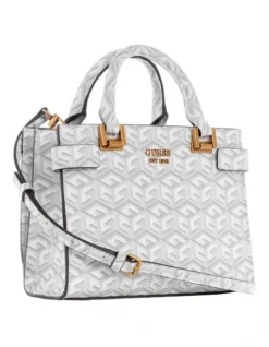 Guess Atene Satchel Bag In Stone -Myer Clothing Shop 968292100 3 720x928