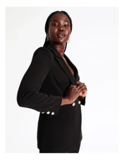 Double Breasted Blazer In Black 10 Double Breasted Blazer In Black -Myer Clothing Shop 968301370 4 720x928