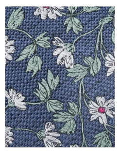 Floral Polyester Tie In Blue 5 Floral Polyester Tie In Blue -Myer Clothing Shop 968361040 3 720x928