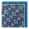 Medallion Floral Pocket Square In Blue