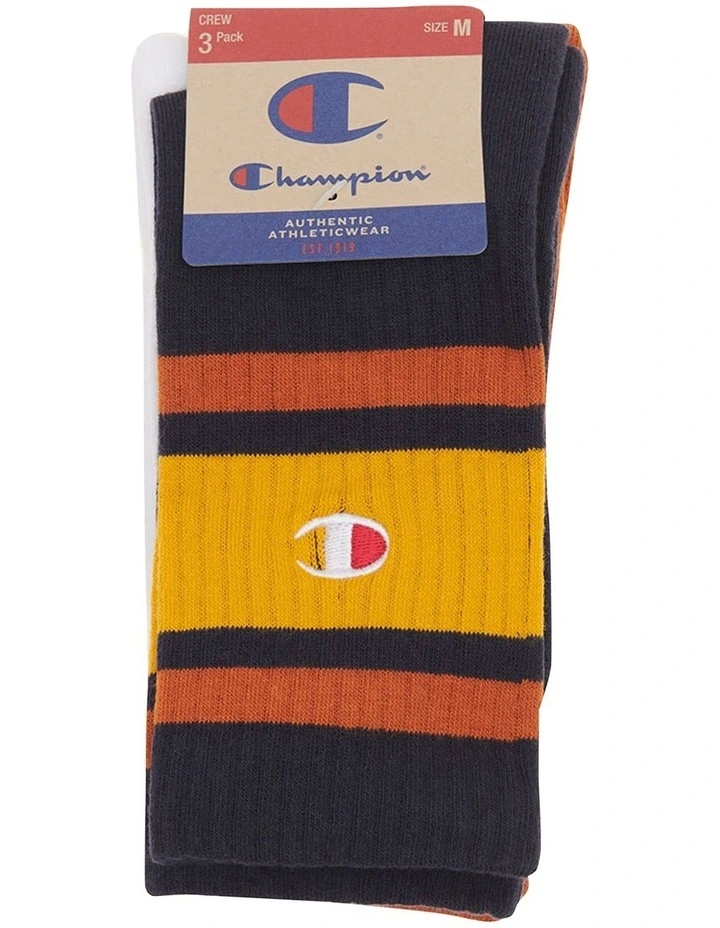 Champion Life Crew Socks 3-Pack In Multi 1 Champion Life Crew Socks 3-Pack In Multi