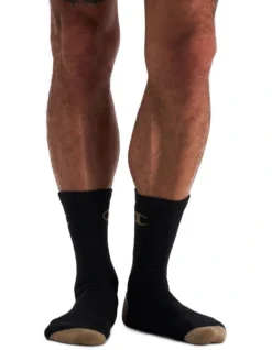 Champion C Logo Crew Socks 3-Pack In Black -Myer Clothing Shop 968398750 4 720x928