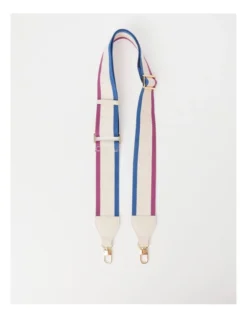 Cali Bag Strap Accessory In Stripe Blue/Natural/Purple