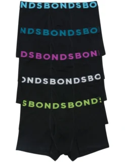 Bonds Everyday Trunk 5 Pack In Black