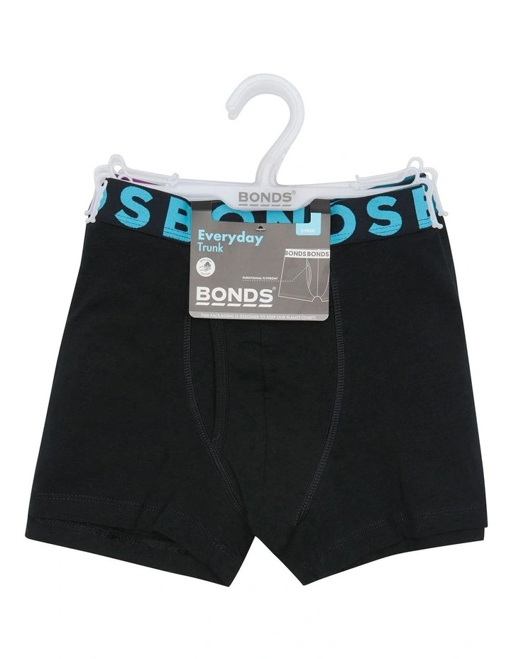 Bonds Everyday Trunk 5 Pack In Black 2 Bonds Everyday Trunk 5 Pack In Black - Image 2