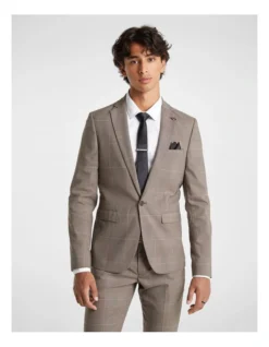 Wonder Skinny Suit Jacket In Brown -Myer Clothing Shop 968655070 4 720x928