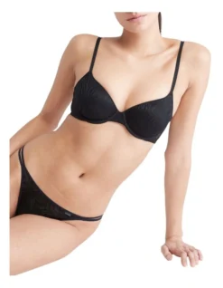 Calvin Klein Sheer Marquisette Lace High Leg Tanga In Black -Myer Clothing Shop 968677210 969606820 4 720x928