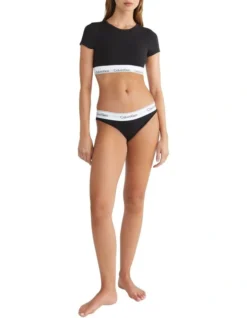 Calvin Klein Modern Cotton T-Shirt Bralette In Black -Myer Clothing Shop 968677300 969607810 4 720x928