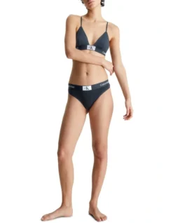 Calvin Klein 1996 Cotton Modern Thong In Black -Myer Clothing Shop 968677570 4 720x928