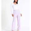 Basque Crepe Wide Leg Pant In Lilac
