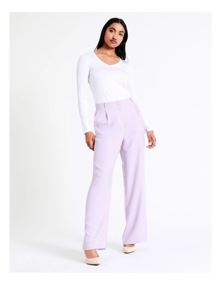 Basque Crepe Wide Leg Pant In Lilac 1 Basque Crepe Wide Leg Pant In Lilac