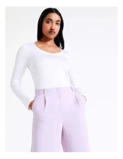 Basque Crepe Wide Leg Pant In Lilac 9 Basque Crepe Wide Leg Pant In Lilac -Myer Clothing Shop 968714380 3 720x928