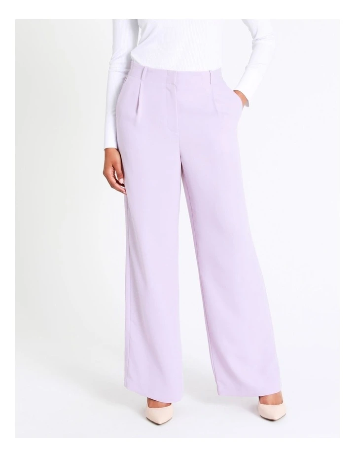 Basque Crepe Wide Leg Pant In Lilac 4 Basque Crepe Wide Leg Pant In Lilac - Image 4