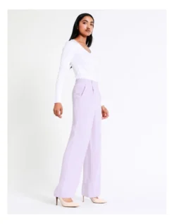 Basque Crepe Wide Leg Pant In Lilac 11 Basque Crepe Wide Leg Pant In Lilac -Myer Clothing Shop 968714380 5 720x928