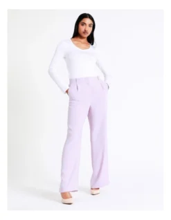 Basque Crepe Wide Leg Pant In Lilac 12 Basque Crepe Wide Leg Pant In Lilac -Myer Clothing Shop 968714380 6 720x928