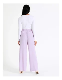 Basque Crepe Wide Leg Pant In Lilac 13 Basque Crepe Wide Leg Pant In Lilac -Myer Clothing Shop 968714380 7 720x928