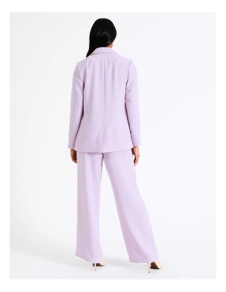 Basque Crepe Edge To Edge Blazer In Lilac 6 Basque Crepe Edge To Edge Blazer In Lilac - Image 6