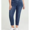 Front Seam Straight Leg Jean Blue Rinse