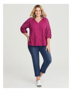 Front Seam Straight Leg Jean Blue Rinse -Myer Clothing Shop 968875570 3 720x928