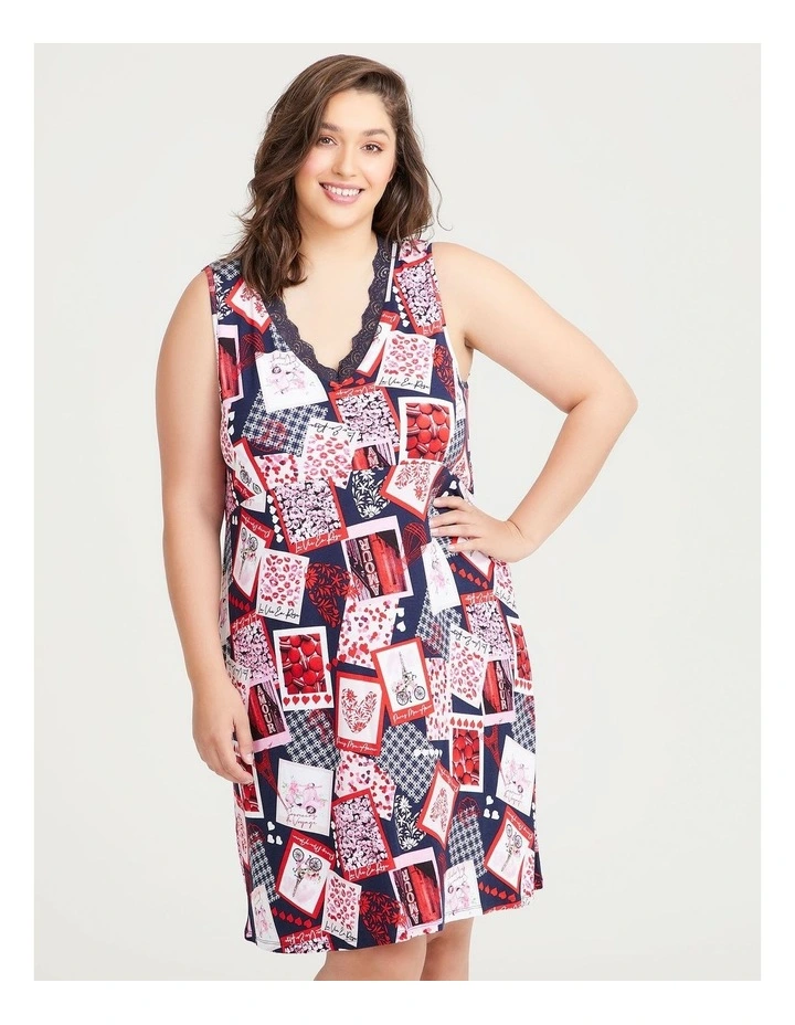 Bamboo Polaroid Print Nightie Print 1 Bamboo Polaroid Print Nightie Print