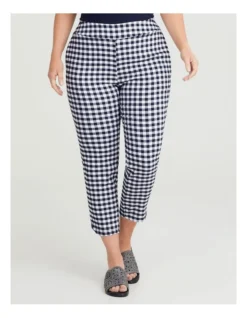 Checkmate Stretch Pant Dark In Blue Multi
