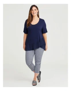Checkmate Stretch Pant Dark In Blue Multi 5 Checkmate Stretch Pant Dark In Blue Multi -Myer Clothing Shop 968876110 3 720x928