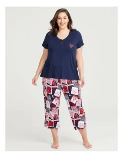 Bamboo Floral Heart Pyjama Top In Navy 7 Bamboo Floral Heart Pyjama Top In Navy -Myer Clothing Shop 968876830 4 720x928