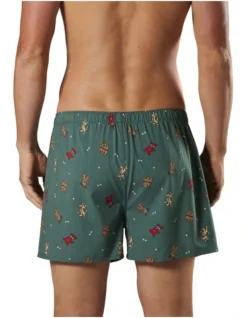 Men's Good Dog Bamboo Boxer Short In Green -Myer Clothing Shop 968895370 3 720x928