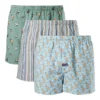 3 Pack Bush Crew Cotton Boxer Short In Blue