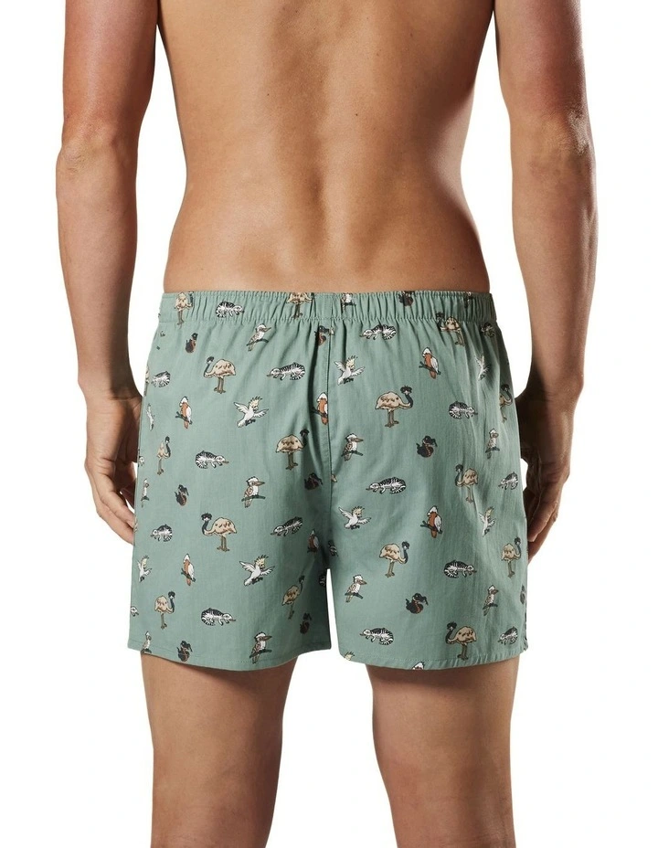 3 Pack Bush Crew Cotton Boxer Short In Blue 4 3 Pack Bush Crew Cotton Boxer Short In Blue - Image 4