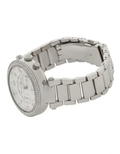 Michael Kors Parker Silver Stainless Steel Chronograph Watch MK5353 -Myer Clothing Shop 968916440 3 720x928