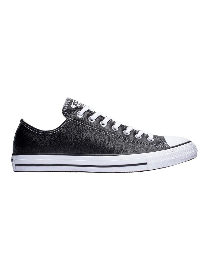 Converse Chuck Taylor All Star Leather In Black/White 1 Converse Chuck Taylor All Star Leather In Black/White