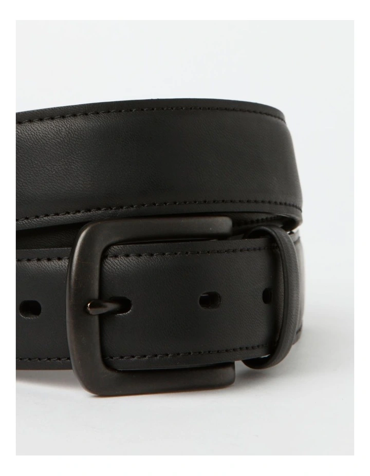 Pin Buckle Belt In Black 2 Pin Buckle Belt In Black - Image 2