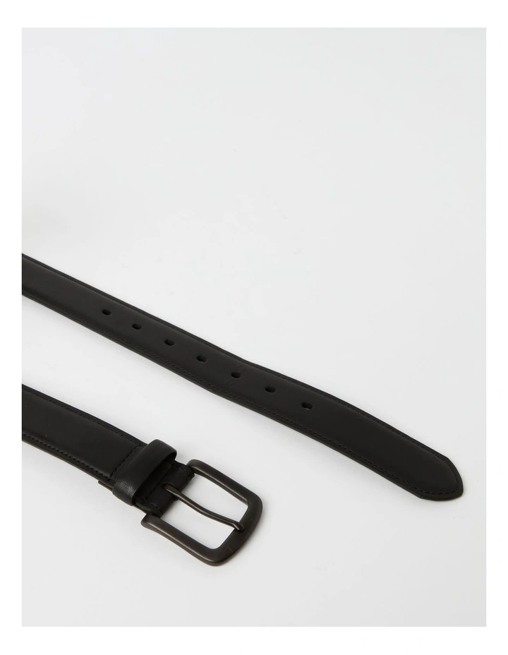 Pin Buckle Belt In Black 3 Pin Buckle Belt In Black - Image 3