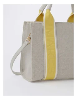 Barbados Top Handle Tote Bag In Natural/Yellow -Myer Clothing Shop 969378310 5 720x928
