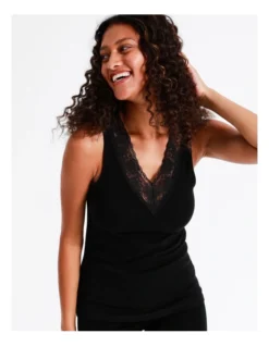 Soho Thermal Tank Top In Black -Myer Clothing Shop 969394330 969397660 3 720x928