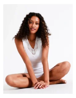 Soho Thermal Tank Top In Black