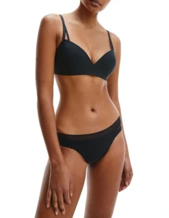 Calvin Klein Seductive Comfort Light Lift Demi Bra (Wirefree) In Black