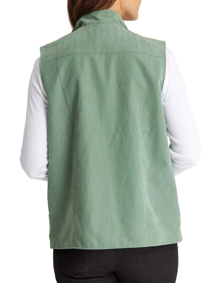Microfibre Reversible Vest In Green 4 Microfibre Reversible Vest In Green - Image 4