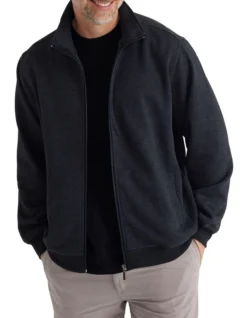 Zed Snowy Mt Fleece Jacket In Jet Marle