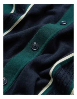 Ben Sherman Long Sleeve Mod Button Through Cable Polo In Ocean Green -Myer Clothing Shop 970812280 5 720x928