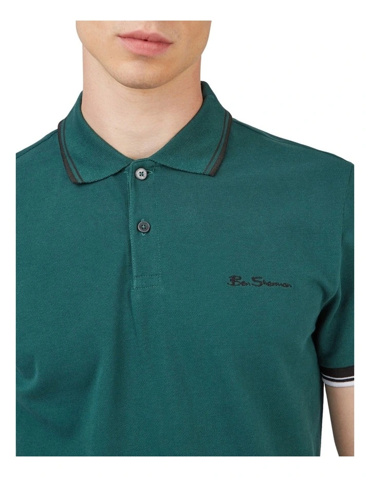 Ben Sherman Signature Polo In Green 4 Ben Sherman Signature Polo In Green - Image 4